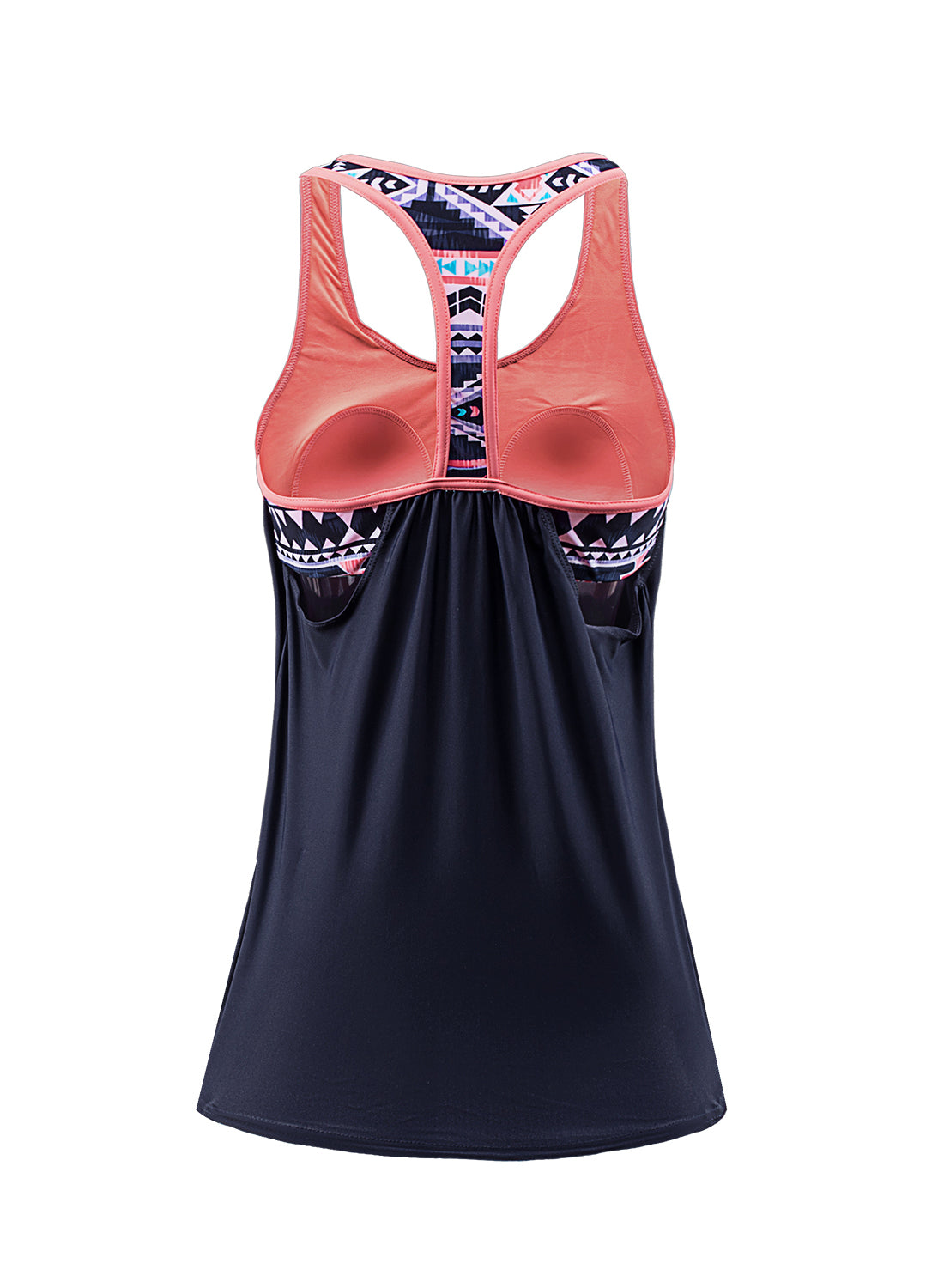 2021 Round Neck Print Quick-drying Swimsuit back view
