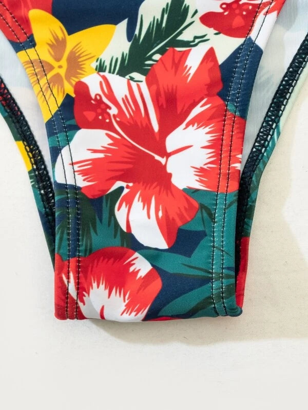 one-piece swimsuit bottom details