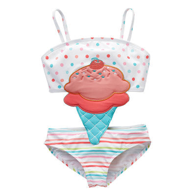 Upopby Cute Kids Baby Girls Cartoon Bikini Swimsuit
