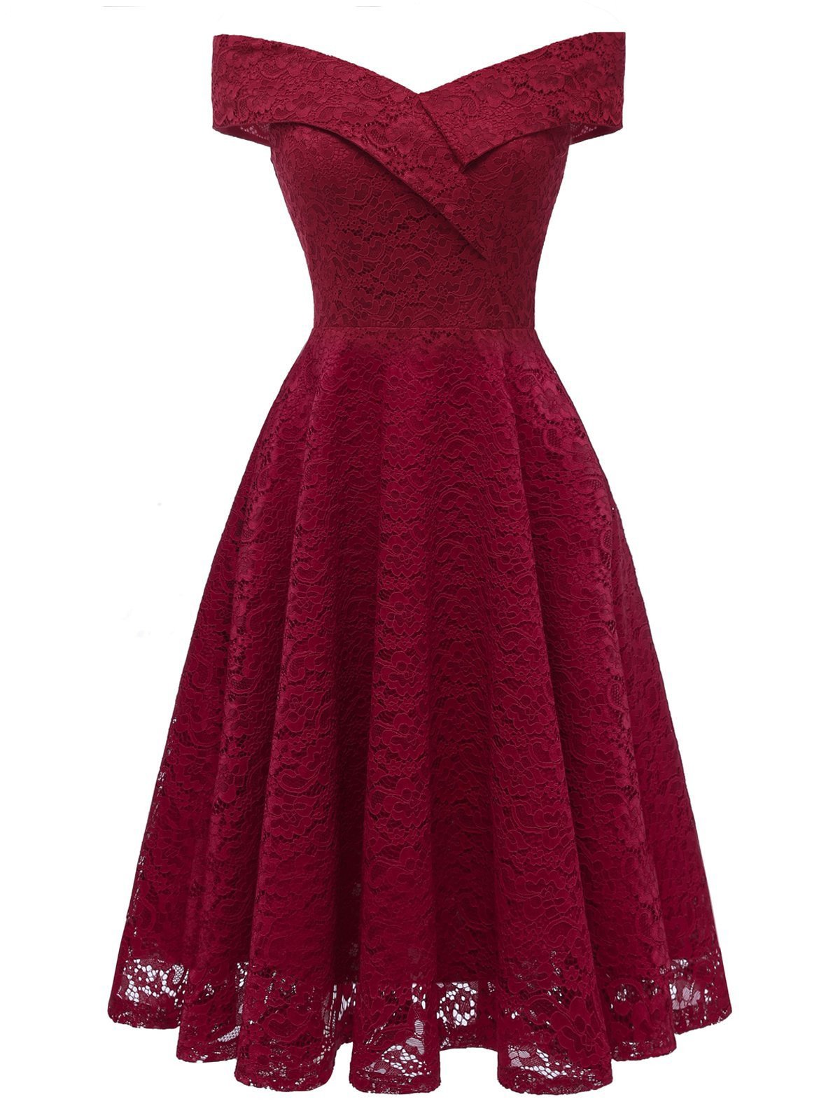 Кружевное свободное платье 1950-х годов с цветочным принтом