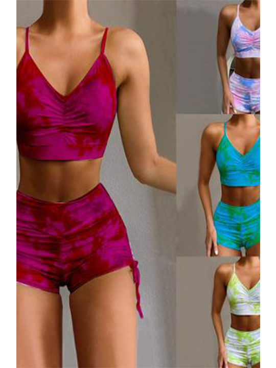 Upopby New Sexy Tie-dye Bikini Split Two Piece Swimsuit display