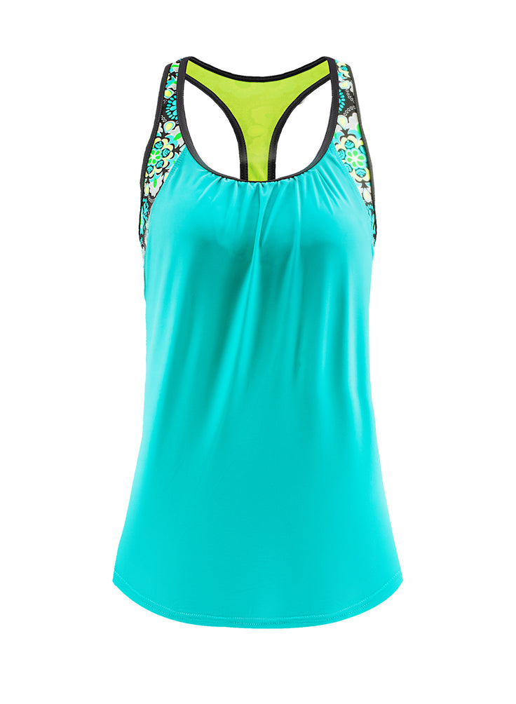 2021 Round Neck Print Quick-drying Swimsuit overview