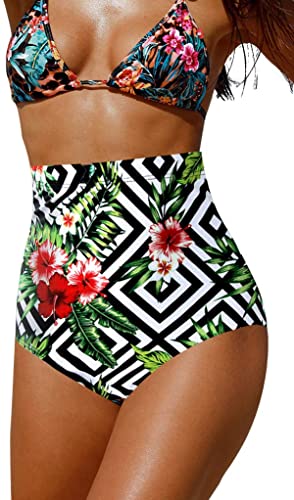 Upopby Women's High Waisted Swimsuit Bikini Bottoms Tummy Control Tankini  Bottoms Swim Shorts Plus Size : : Clothing, Shoes & Accessories