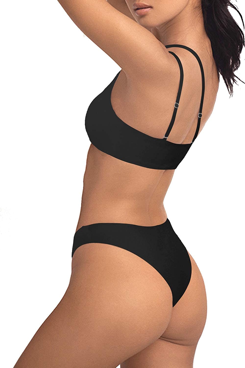 Upopby One Shoulder Bikini Set Swimsuit Side View