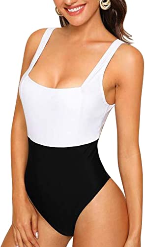 Upopby Women's Color Block Sports One-Piece Swimsuit show