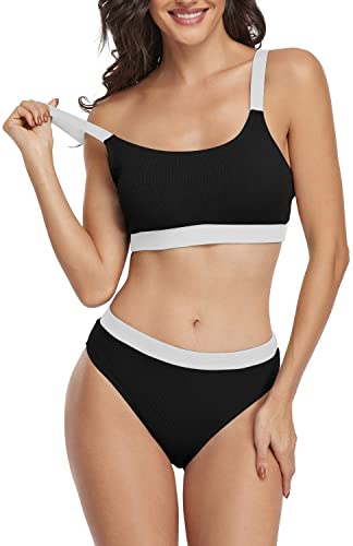 Upopby Sexy Solid Color Bikini Set Sport Two-Piece Swimsuit