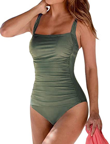 Upopby Belly Swimsuit - Solid Olive