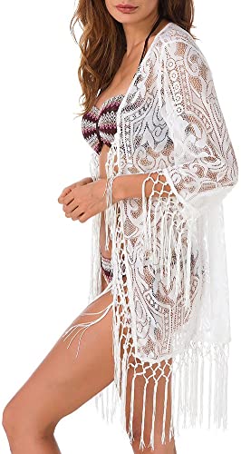 Upopby Lace Beach Cover Up Blouse display