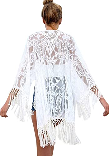 Upopby Lace Beach Cover Up Blouse back details