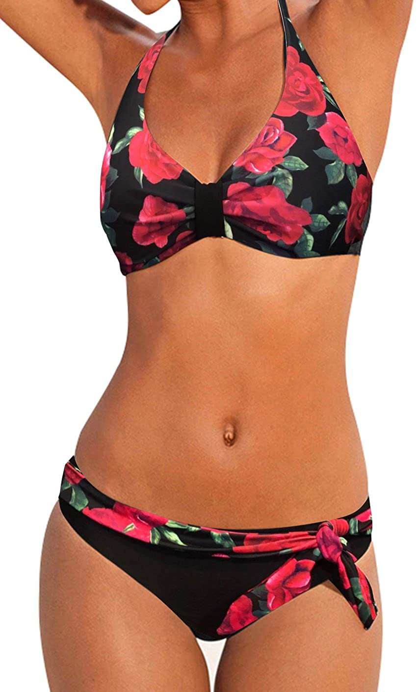 Upopby Conjunto de Bikini Sexy con Espalda Abierta