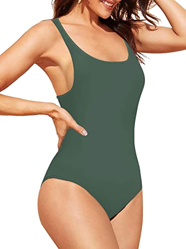 Upopby Women's Backless Sports One-Piece Swimsuit Display