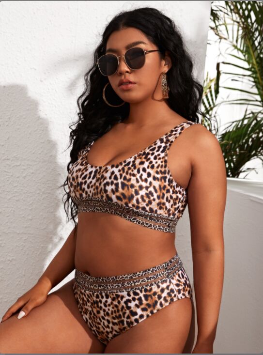 Upopby Leopard Print bikini model show