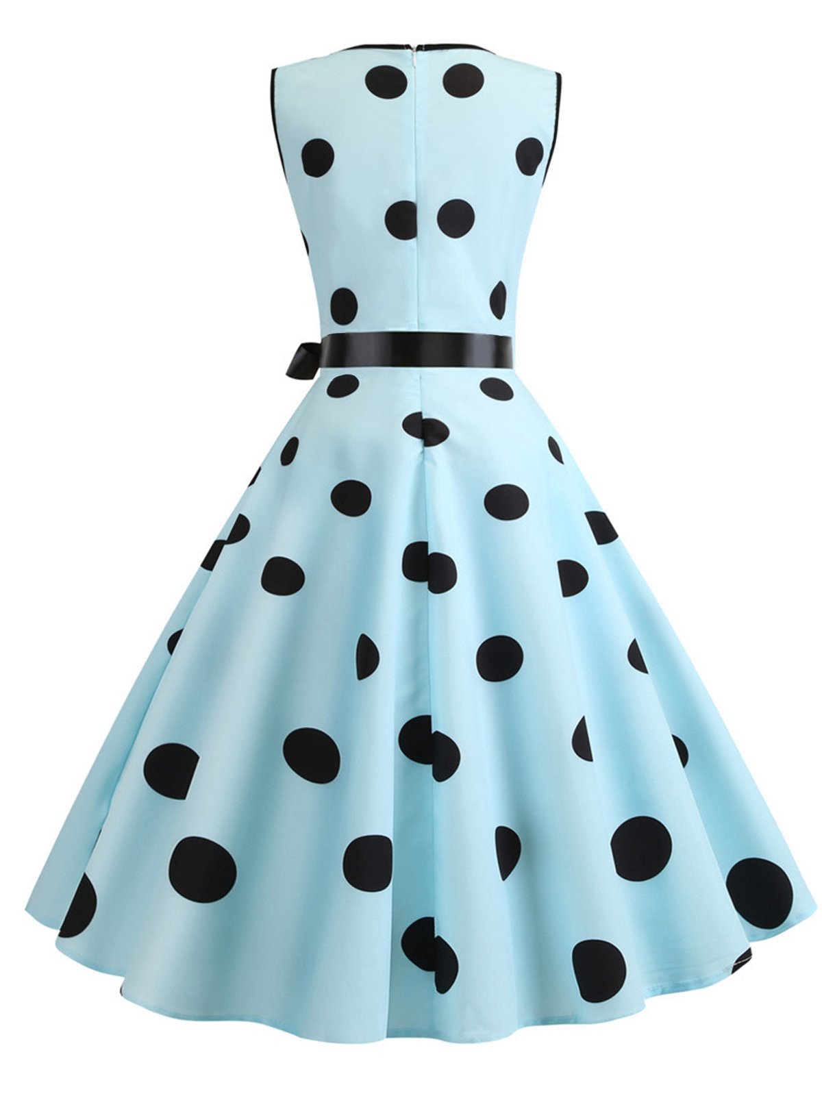 1950er Kleid mit Schleife und Polka Dots