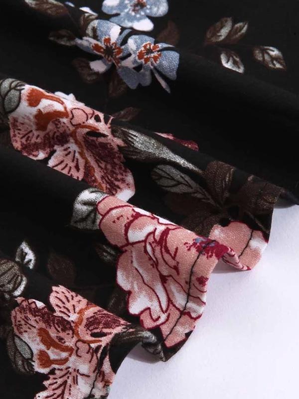Robe patchwork florale des années 1950