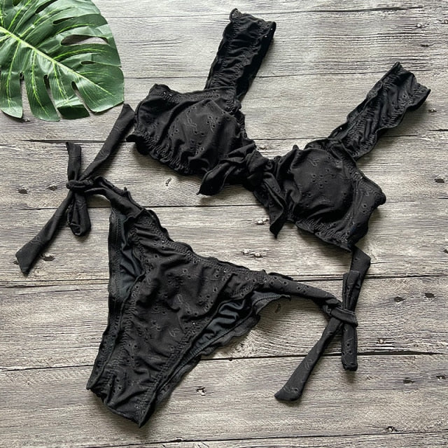 black swimsuit bikini bra
