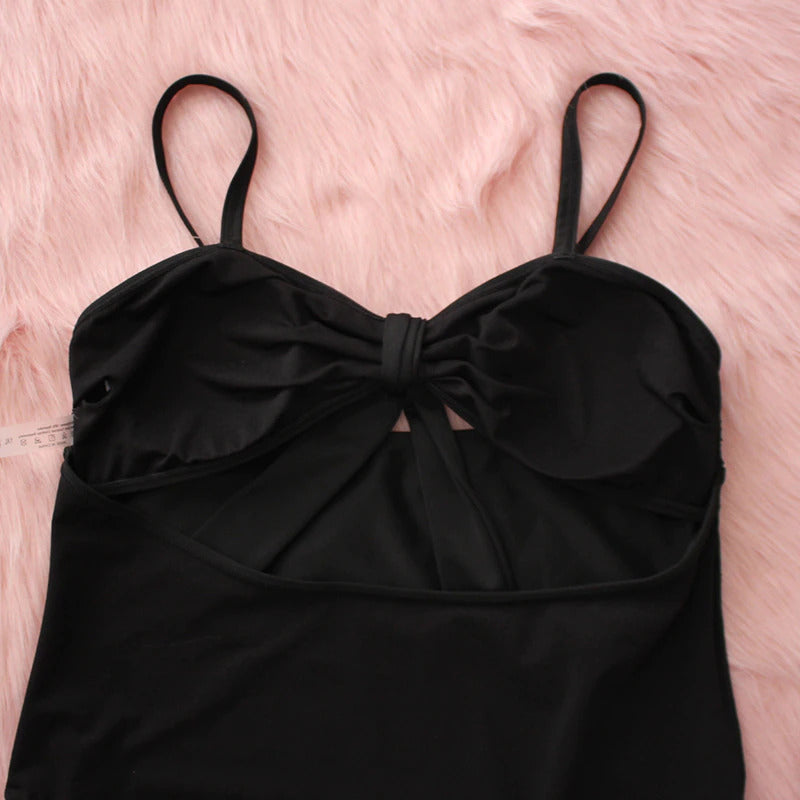 Upopby Multi-type Women's Plus Size Swimsuit Black Details