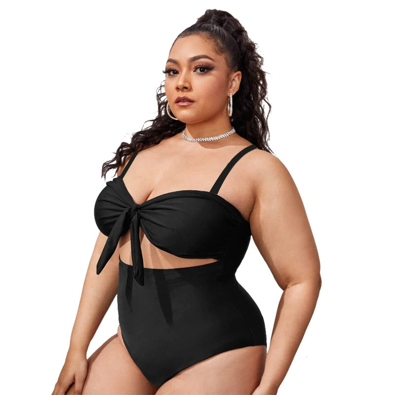 Upopby Multi-type Women's Plus Size Swimsuit Black Show