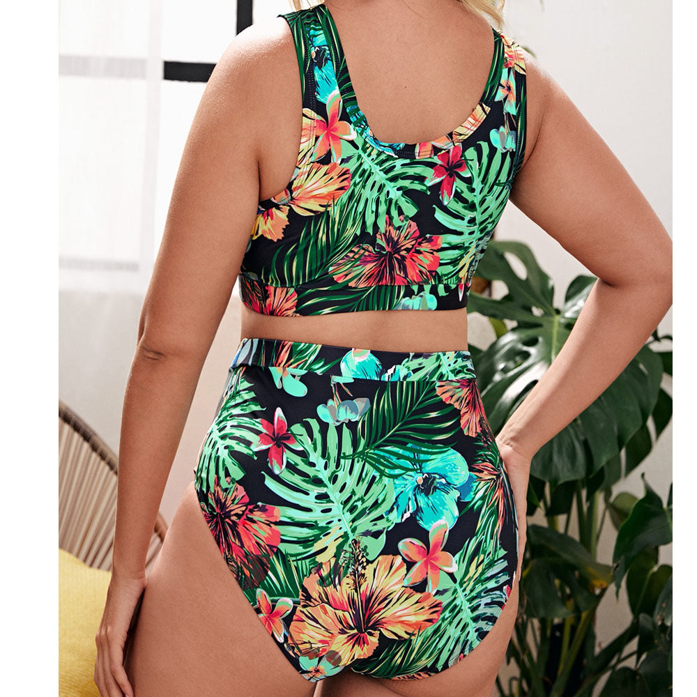 Upopby Printed High Waist Bikini Two-Piece Swimsuit