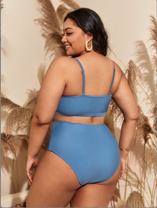 blue color bikini back details
