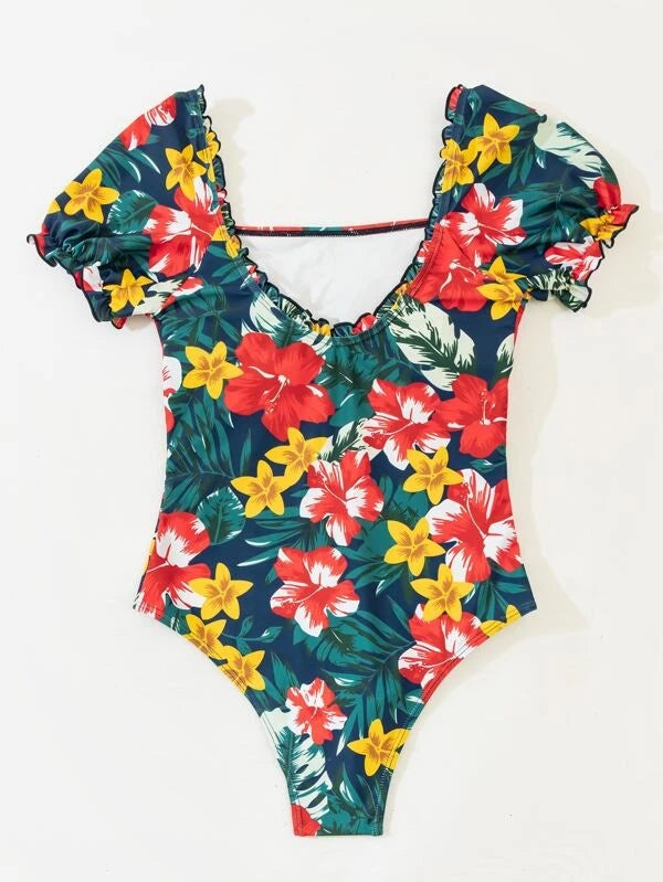 floral print swimsuit show