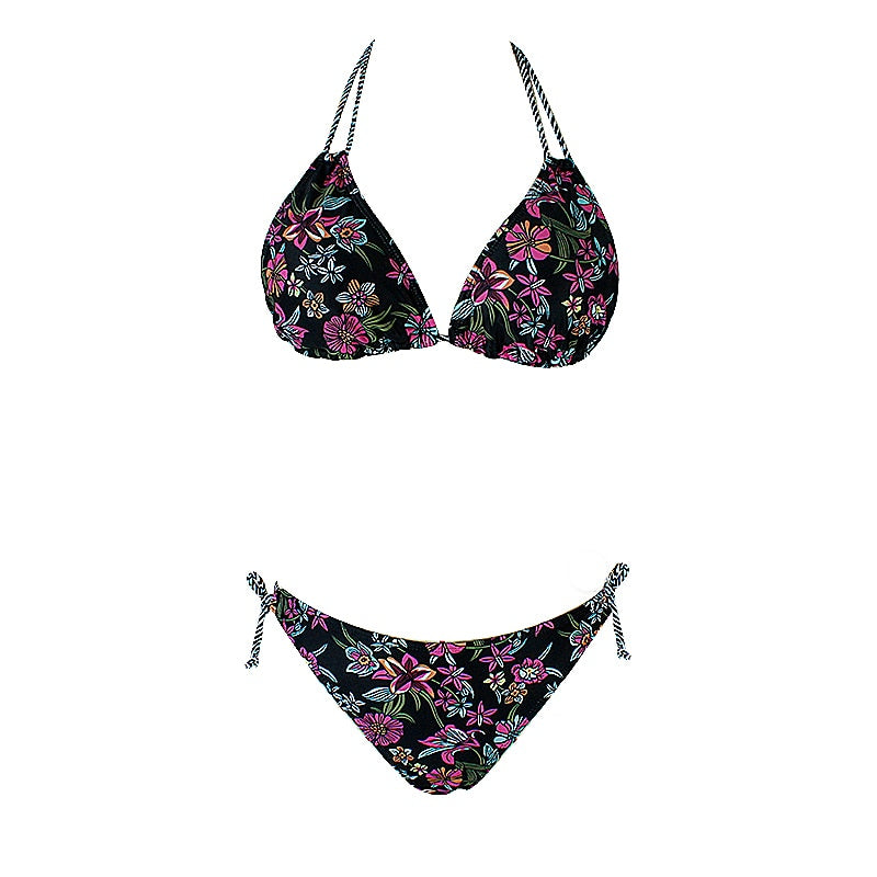 floral print bikini set details
