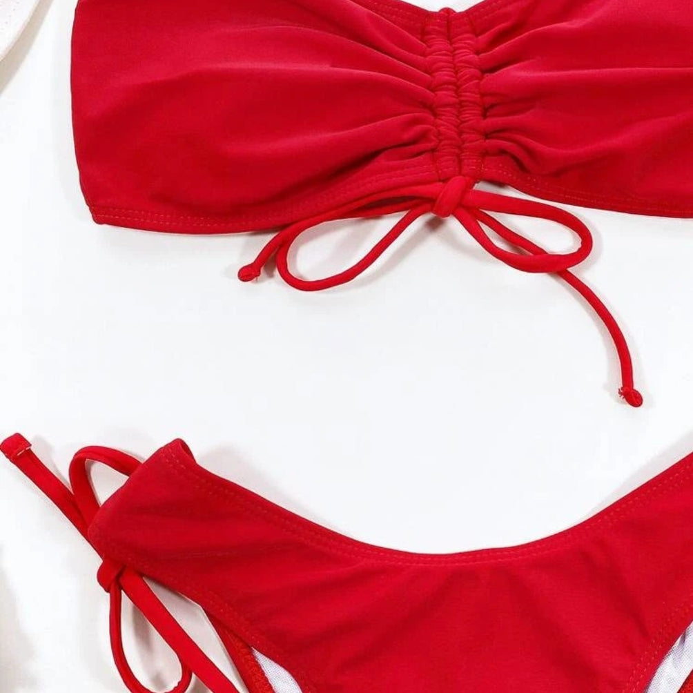 red bikini details